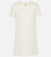 Мини-платье из крепа couture Valentino, белый