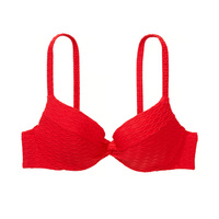 Топ бикини Victoria's Secret Swim Mix & Match Twist Push-Up Fishnet, красный