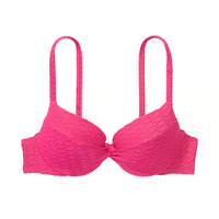 Топ бикини Victoria's Secret Swim Mix & Match Twist Push-Up Fishnet, розовый