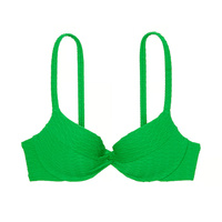 Топ бикини Victoria's Secret Swim Mix & Match Twist Push-Up Fishnet, нефритово-зеленый