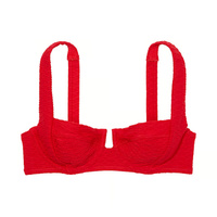 Топ бикини Victoria's Secret Swim Mix & Match Full-Coverage Fishnet, красный