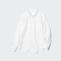 Рубашка UNIQLO льняная премиум-класса, белый