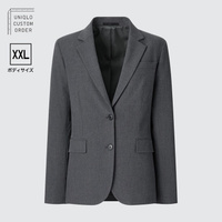 Пиджак строгого кроя стрейч (фасон) XXL UNIQLO, серый