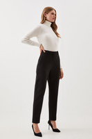 Компактные эластичные узкие брюки Petite Tailored с учетом кроя Karen Millen, черный