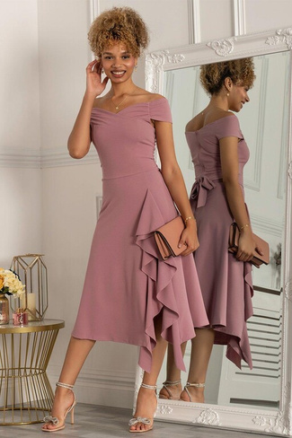 Расклешенное платье Desiree с оборками Jolie Moi, фиолетовый