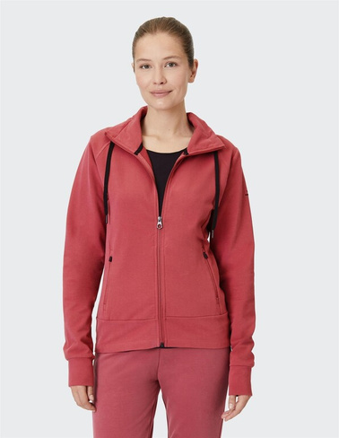 Универсальная куртка для тренировок из удобной и эластичной хлопчатобумажной ткани Venice Beach, красный