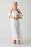 Съемное свадебное платье из жаккардовой накидки из органзы Coast, белый