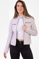 Байкерская куртка из натуральной кожи Pelle D'annata, фиолетовый