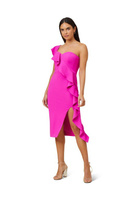 Вязаное коктейльное платье из крепа Adrianna Papell, розовый