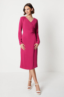 Платье-карандаш с длинными рукавами и запахом Coast, розовый