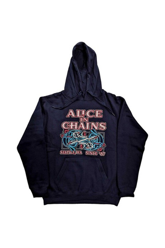 Толстовка с капюшоном и пуловером Totem Fish Alice In Chains, темно-синий