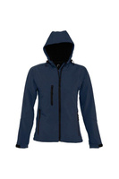 Куртка Soft Shell с капюшоном Replay (дышащая, ветрозащитная и водостойкая) SOL'S, темно-синий