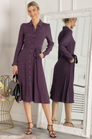 Платье-рубашка миди из вискозы ши Jolie Moi, фиолетовый