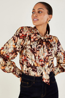 Блуза с металлизированным принтом 'Leona' Monsoon, красный