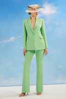 Приталенные брюки-клеш Lisa Tan Coast, зеленый