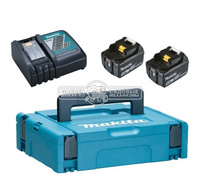 Makita Набор Makita LXT MKP1RT182: аккумулятор BL1850B х 2 шт + ЗУ DC18RC быстрой зарядки + кейс MakPac 1