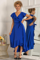 Платье Priya с оборками и глубоким подолом Jolie Moi, синий