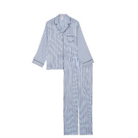 Комплект пижамный Victoria's Secret Satin Long, 2 предмета, синий/голубой
