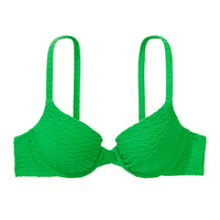 Топ бикини Victoria's Secret Swim Mix & Match Icon Push-Up Fishnet, зеленый