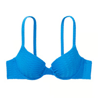 Топ бикини Victoria's Secret Swim Mix & Match Icon Push-Up Fishnet, синий