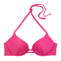 Топ бикини Victoria's Secret Swim Mix & Match Bombshell Push-Up Fishnet, розовый