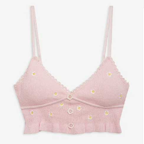 Топ For Love & Lemons Callie Knit, светло-розовый