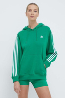 3-полосная толстовка с капюшоном OS adidas Originals, зеленый