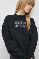 Хлопковая толстовка Moschino Jeans, черный