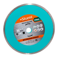 Алмазный диск STURM 9020-04-230x22-WC (бетон/камень/кирпич/керамика, мокрый рез, сплошной тип, высота кромки 7 мм) Диск