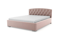 Кровать Премьер с подъемным механизмом, Розовый велюр с104, Seven 104 Здоровый сон