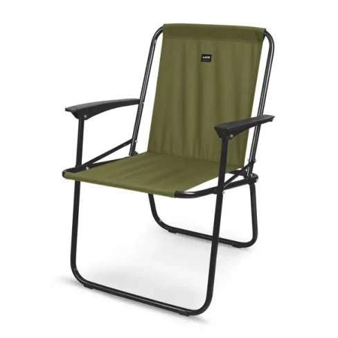 Кресло складное 60.5x58x75 см сталь цвет хаки Без бренда Кемпинговая мебель