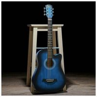 Гитара акустическая, цвет синий, 97см, с вырезом Music Life