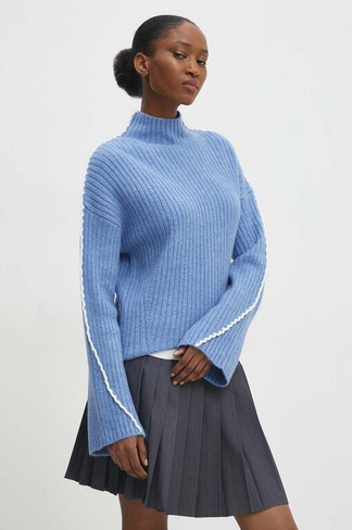 Шерстяной свитер Answear Lab, синий