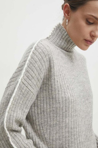 Шерстяной свитер Answear Lab, серый