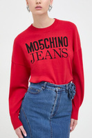 Хлопковый свитер Moschino Jeans, красный