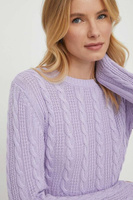 Хлопковый свитер United Colors of Benetton, фиолетовый