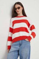 Хлопковый свитер United Colors of Benetton, красный