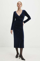 Бархатное платье Answear Lab, темно-синий