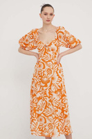 Хлопковое платье Billabong, оранжевый