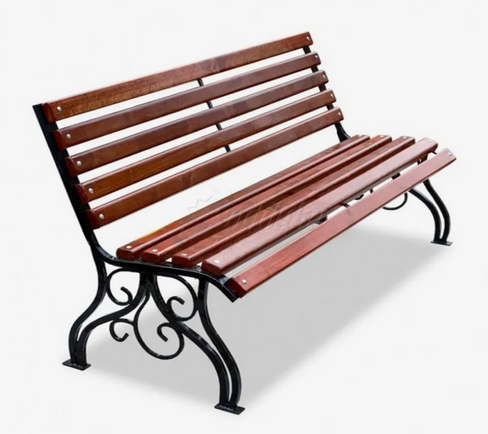 Уличная скамейка Афина УНИ, Форма: кресло, Мат-л: сталь, дерево