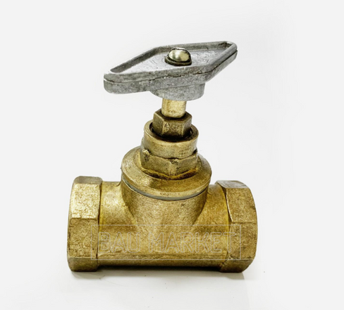 Вентиль бронзовый запорный, внутренняя - наружная резьба, Диам.: 50 мм, Марка: 15б3р