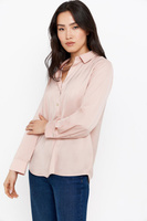 Атласная рубашка Cortefiel, розовый