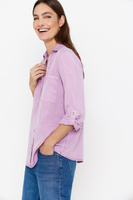 Джинсовая рубашка из тенселя Cortefiel, розовый