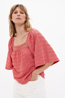 Телла. Текстурированная футболка Hoss Intropia, розовый
