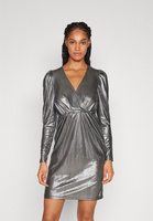 Элегантное платье Vilinea Midi Fake Wrap Dress VILA, цвет black/silver