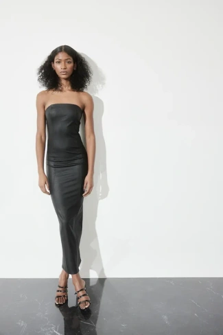 Платье-макси без рукавов H&M, черный