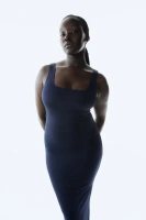 Современное платье макси на бретельках H&M, черный