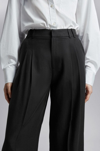 Элегантные брюки с завышенной талией H&M, черный