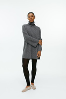 Кашемировый свитер косой вязки H&M, серый