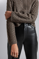 Свитер из мериносовой шерсти с воротником-стойкой H&M, серый